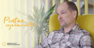 Psoriasisliiton Pintaa syvemmältä -videosarjan kuvassa oululainen Mika Tiinala.
