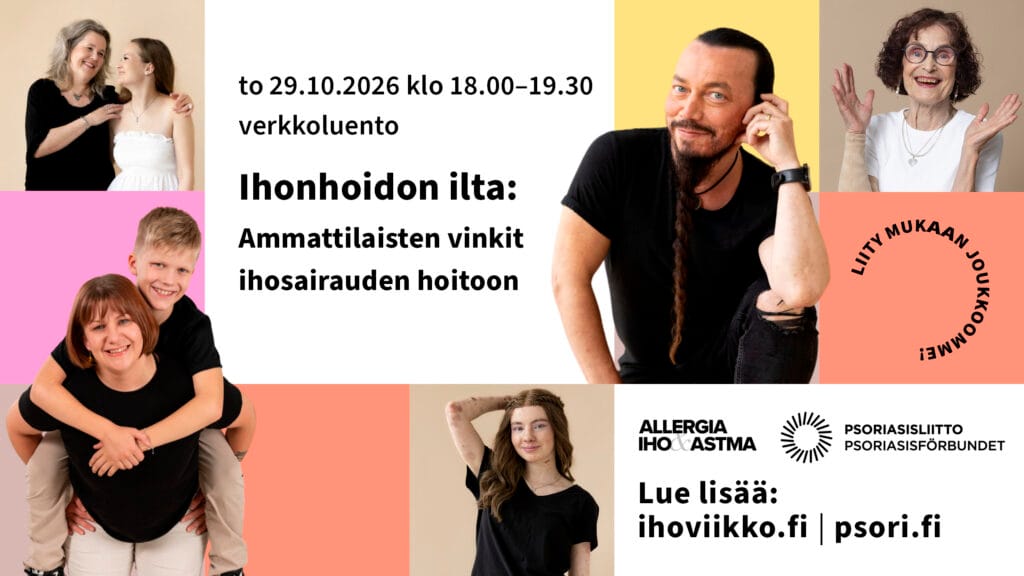 Ihonhoidon ilta -webinaarin mainoskuva.